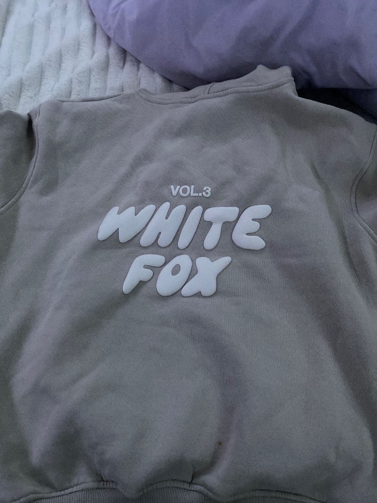 Cream White Fox Hoodie